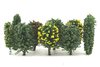 10 Laubbäume auf Styropor, sortiert, ca. 6 cm - N (JO 7)