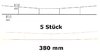 5 pcs. Profi overhead wire, 0,5mm, 380mm (SO 183)
