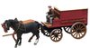 Geschlossener Bauernwagen, 2 Pferde, 1 Person, 1:87, Fertigmodell, lackiert (AR 387.64)