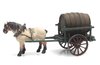 Beer wagon with draft/draught horse, 1:87, ready made, painted (AR 387.288)
