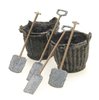 Coal baskets and tools, 1:87, ready made (AR 387.277)
